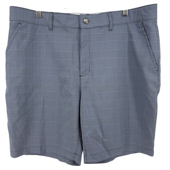 adidas Other - Adidas Golf Shorts Mens 38 Navy Blue Plaid Lightweight Performance Casual